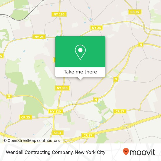 Wendell Contracting Company map