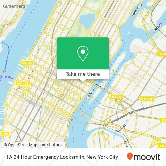 1A 24 Hour Emergency Locksmith map