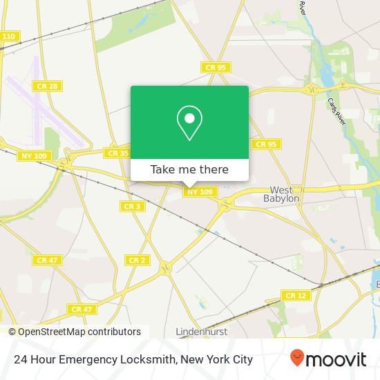 24 Hour Emergency Locksmith map