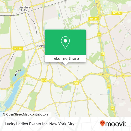Lucky Ladies Events Inc map