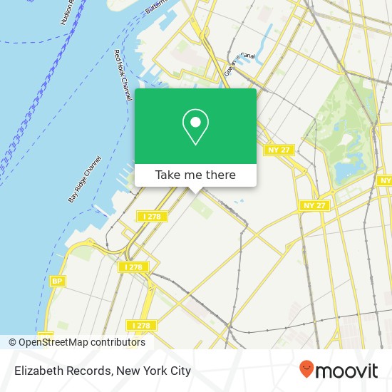 Elizabeth Records map