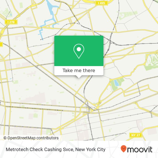 Metrotech Check Cashing Svce map