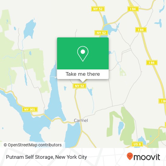 Putnam Self Storage map