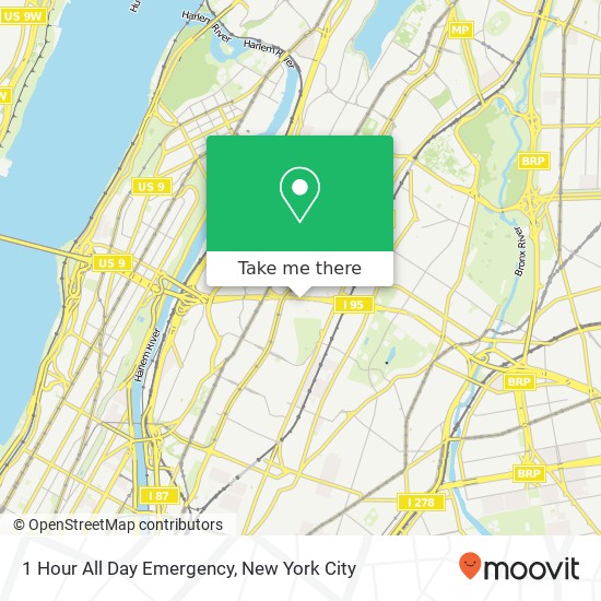 1 Hour All Day Emergency map