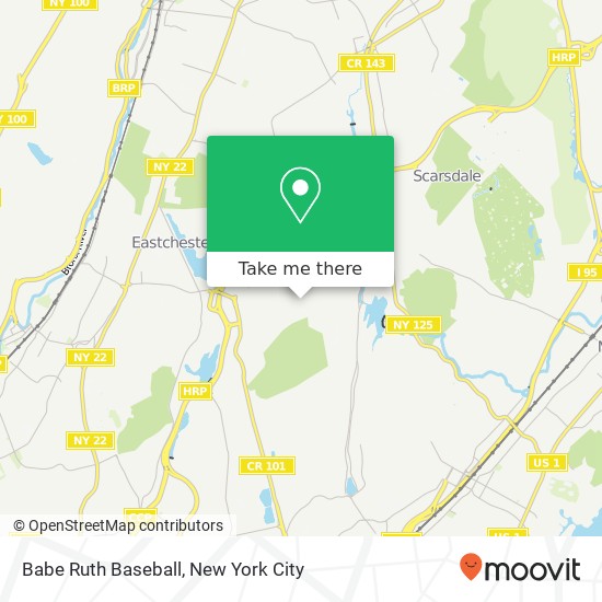 Babe Ruth Baseball map