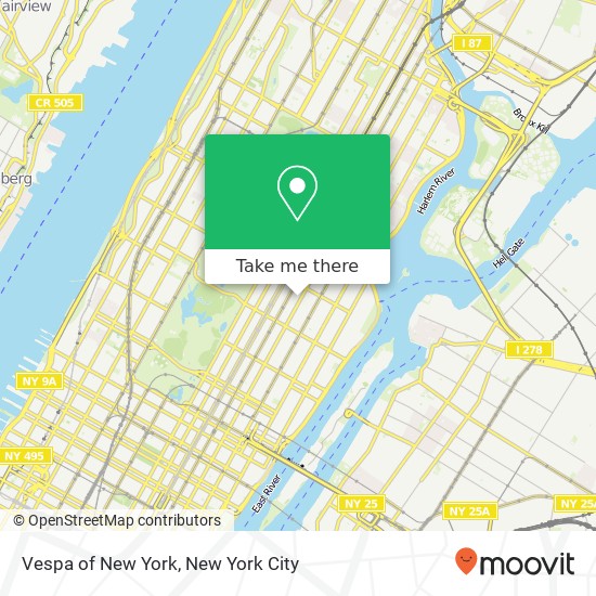 Mapa de Vespa of New York