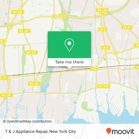 T & J Appliance Repair map