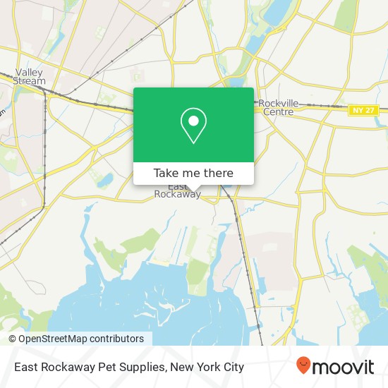 Mapa de East Rockaway Pet Supplies