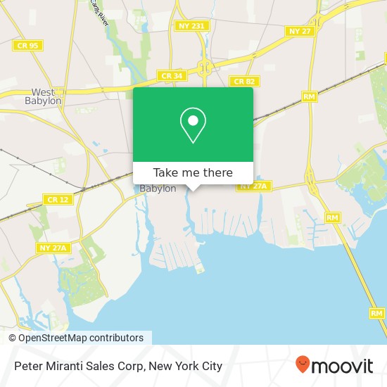 Peter Miranti Sales Corp map