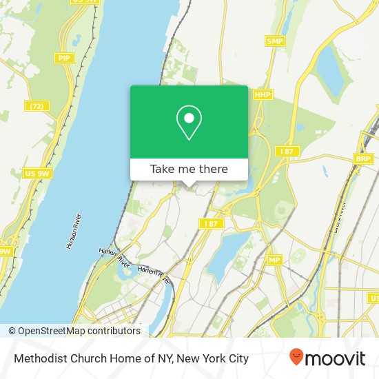 Methodist Church Home of NY map