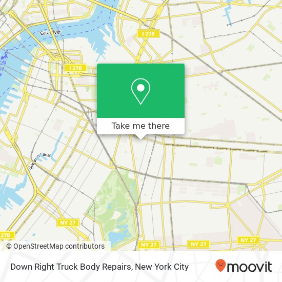 Down Right Truck Body Repairs map