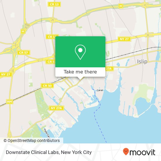 Downstate Clinical Labs map