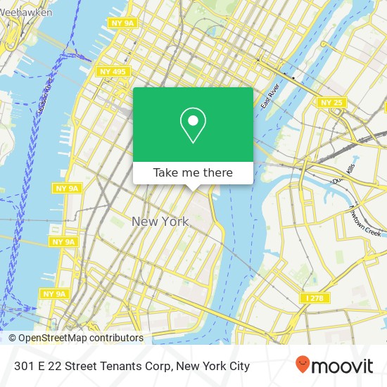 301 E 22 Street Tenants Corp map