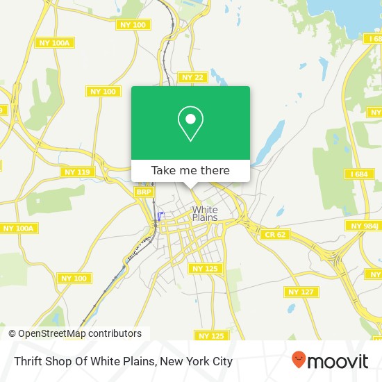 Thrift Shop Of White Plains map