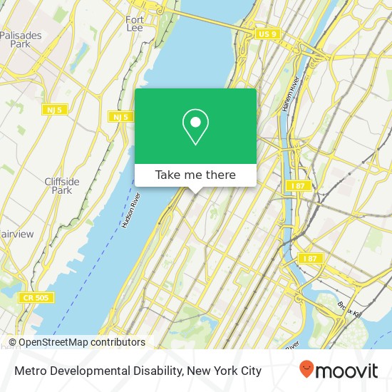 Mapa de Metro Developmental Disability