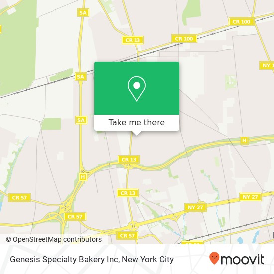 Genesis Specialty Bakery Inc map