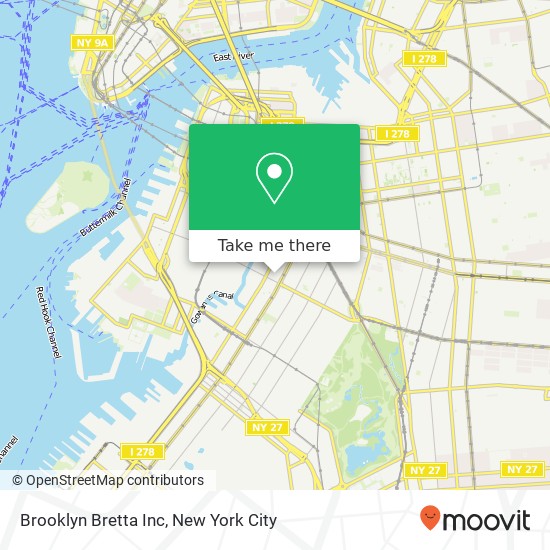 Mapa de Brooklyn Bretta Inc