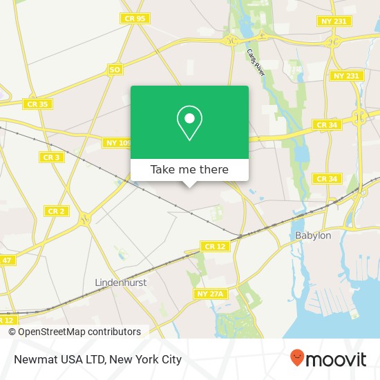 Mapa de Newmat USA LTD