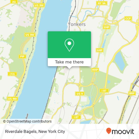 Mapa de Riverdale Bagels