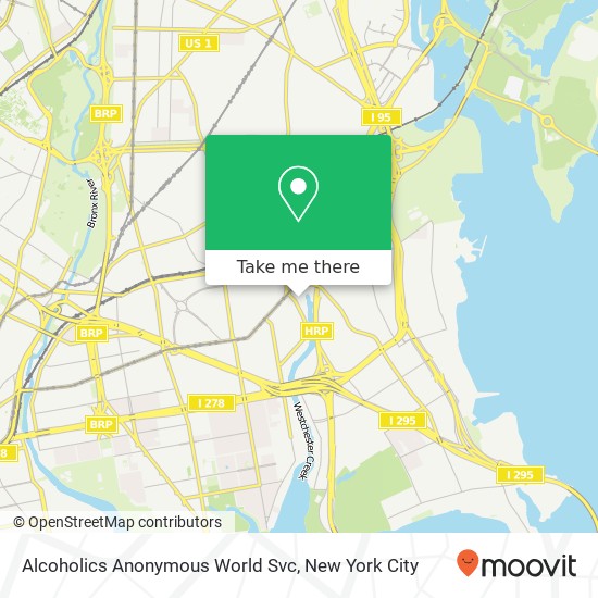Alcoholics Anonymous World Svc map