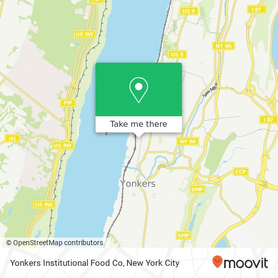 Mapa de Yonkers Institutional Food Co