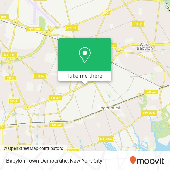 Babylon Town-Democratic map