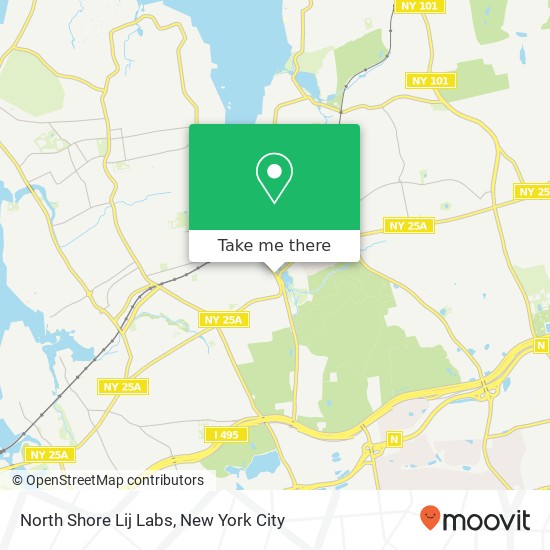North Shore Lij Labs map
