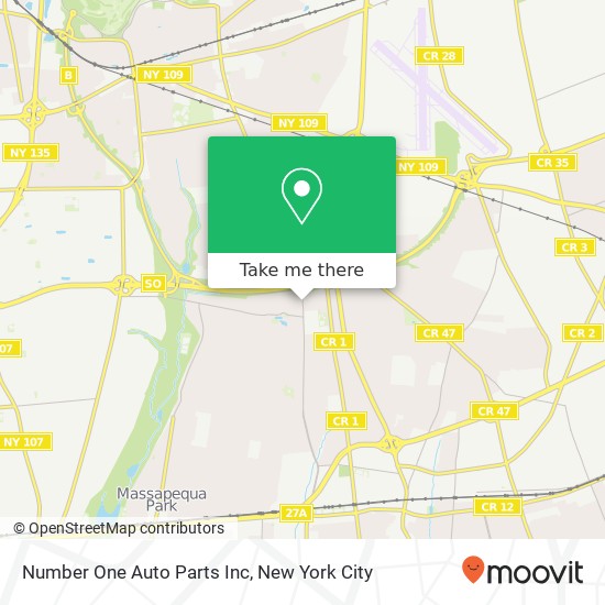 Number One Auto Parts Inc map