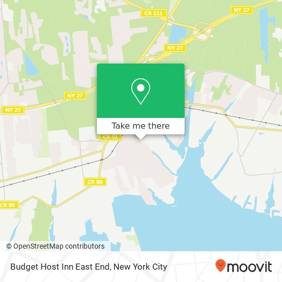 Mapa de Budget Host Inn East End