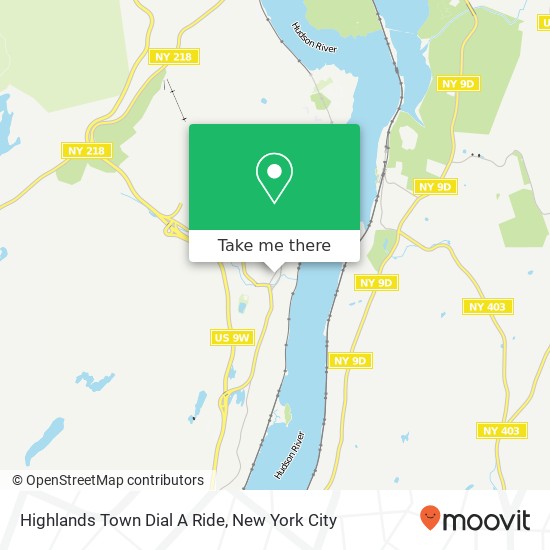 Highlands Town Dial A Ride map