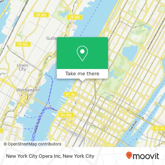 Mapa de New York City Opera Inc