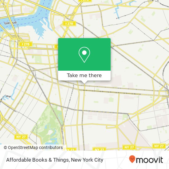 Affordable Books & Things map