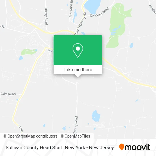 Sullivan County Head Start map