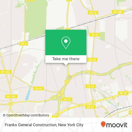 Franks General Construction map