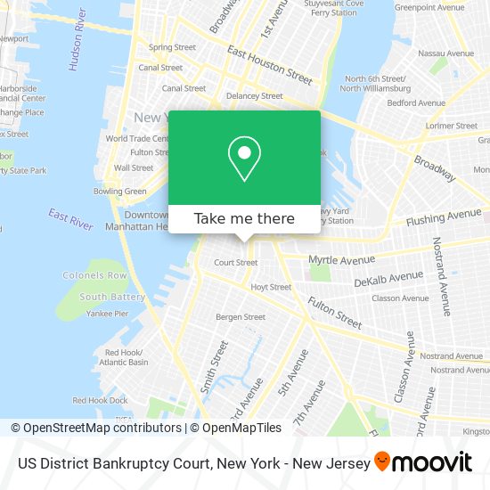 Mapa de US District Bankruptcy Court