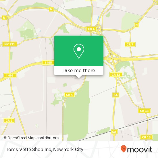 Toms Vette Shop Inc map