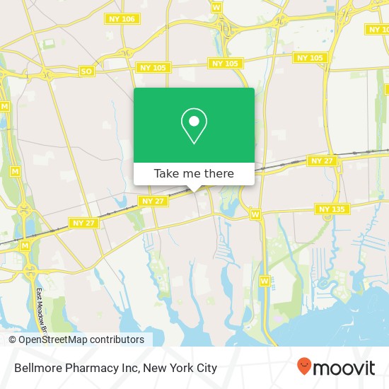 Mapa de Bellmore Pharmacy Inc