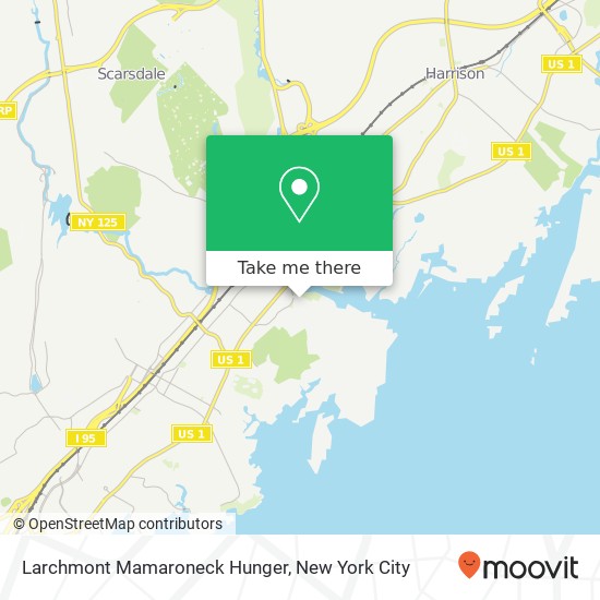 Larchmont Mamaroneck Hunger map