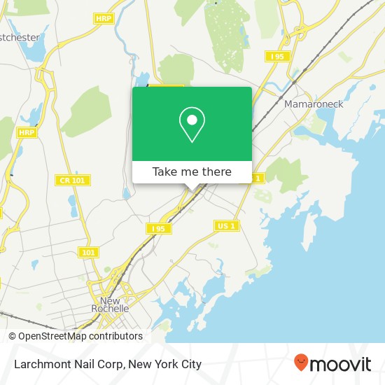 Mapa de Larchmont Nail Corp