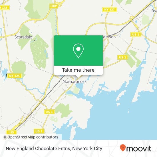 New England Chocolate Fntns map