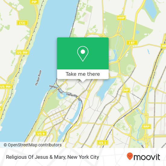Religious Of Jesus & Mary map