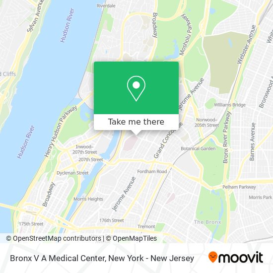 Mapa de Bronx V A Medical Center
