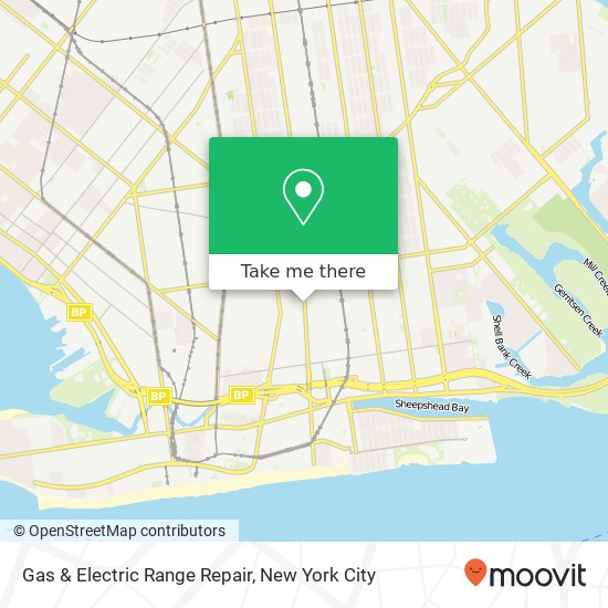 Gas & Electric Range Repair map