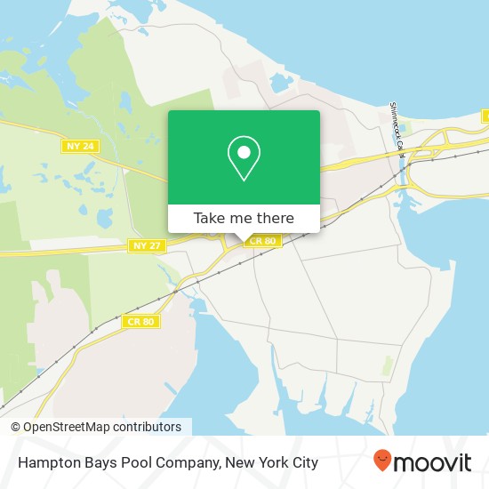Hampton Bays Pool Company map