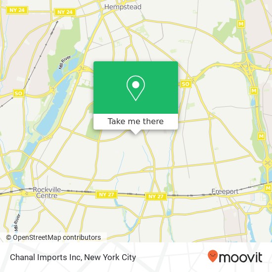Chanal Imports Inc map
