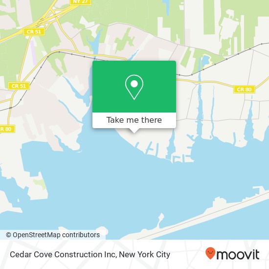 Mapa de Cedar Cove Construction Inc