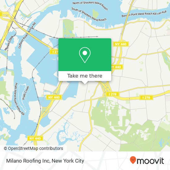 Milano Roofing Inc map