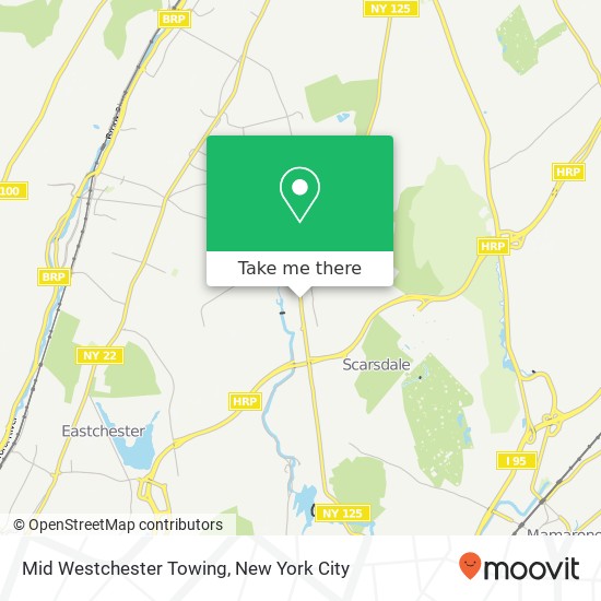 Mid Westchester Towing map