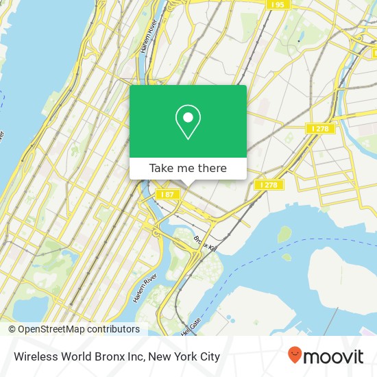 Mapa de Wireless World Bronx Inc
