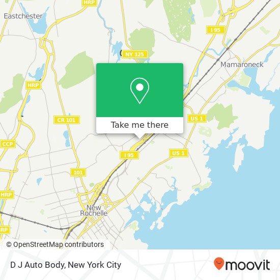 D J Auto Body map